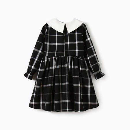 Baby dress kaftan "Cell", p. 34 (122-128 cm), black-9