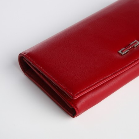 Women's wallet on a magnet, burgundy color-2