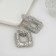 Earrings Metal "Aesthetics" texture, silver color