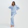 Female pajamas (shirt and trousers) KAFTAN "Triangles" Blue color, size 40-42