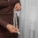 Picking for curtains "Star", pearls on elastic band, d = 4 cm, 2 × 43 cm, white color