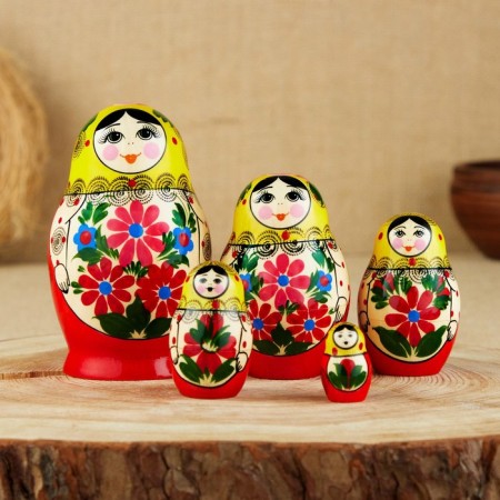 Matryoshka "Semenovskaya. Maria", 5 puppet, higher category