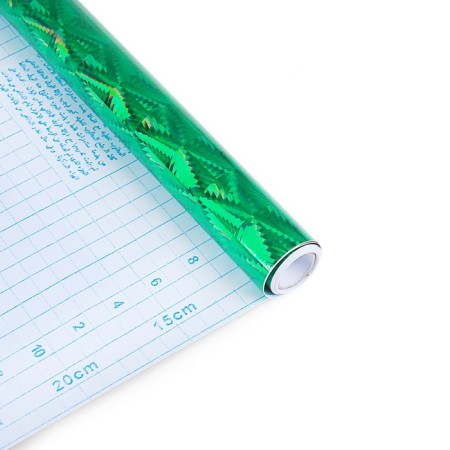 Film self -adhesive "rhombuses", holography, green, 0.45 x 3 m, 30 md-1