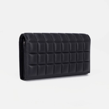 Women's wallet on magnets, black color