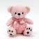 Soft toy "Bear in a scarf", pink color