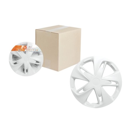 Wheel caps 16 "Super Astra", Bely, Karbon, 2 pcs Airline AWCC-16-03