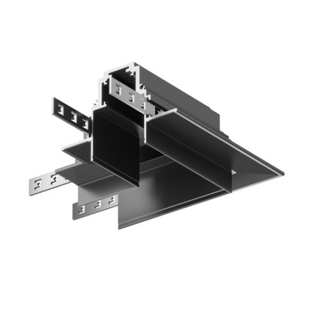 Corner Connector for the built-in track system Technical TRX010CL-22B, 10x5.3x10 cm, black color is black