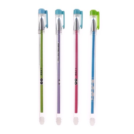 Gel handle Erased ink, 0.5 mm, blue rod, cartoons mix-1