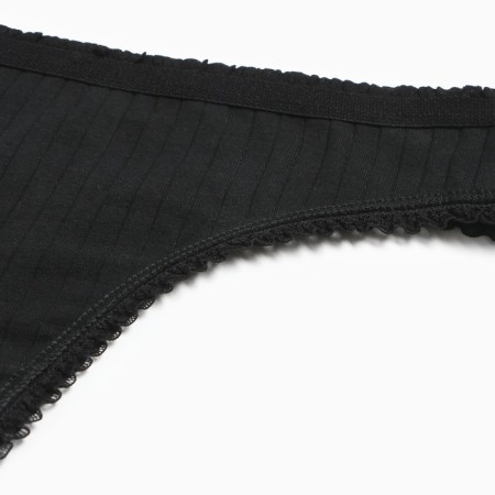Cowards women's thongs, black color, size 42-6