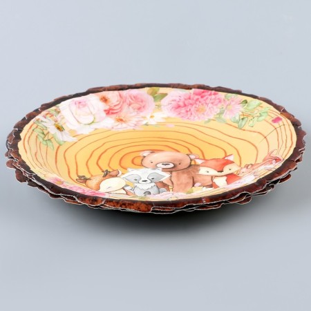 Paper plates "animals", in a set of 6 pcs.-1