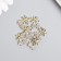 Decor for creativity metal, rhinestones "bow-flowers" gold 1.5x2 cm