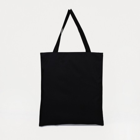 Soper bag “Let's run away far”, 40x35x0.5 cm, without lightning, without lining, black color-4