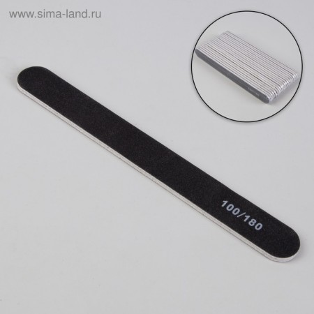 File - emery, abrasiveness 100/180, 18 cm, packing 20 pcs, black color-1