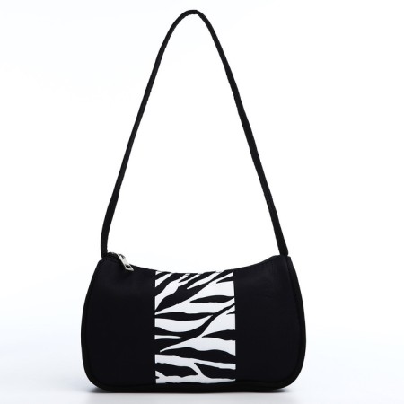 Bag Women's Baget from textiles, "Zebra", 23x13x5 cm.-1