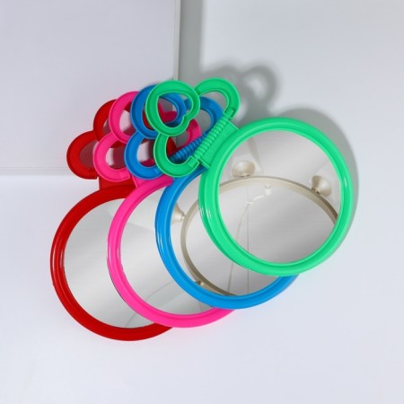 Desktop mirror - suspended "circle", D mirror surface 12.5 cm, color mix-4