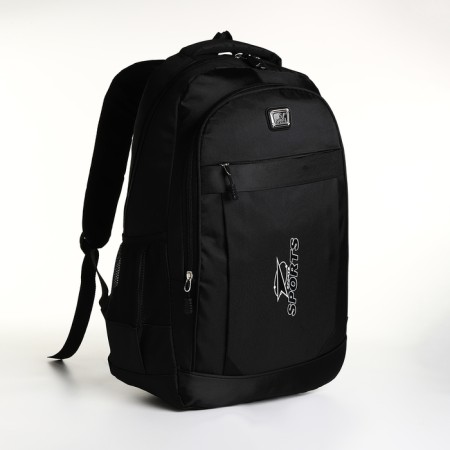 Youth backpack with lightning, 4 pockets, black/white color-2
