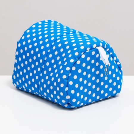 House "Nora" for rodents 20*14*12 cm, calico, fleece, foam rubber, blue-2