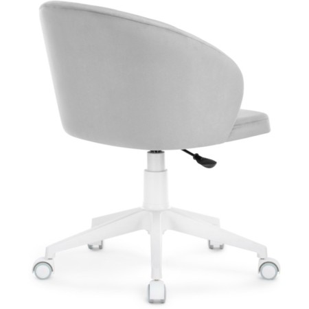 Computer chair Plastic Plastic/velor, white/gray 59x60x78 cm-4