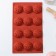 Baking the shade of the share "Crystal", silicone, 12 cells, 29 × 17 × 2.2 cm, d = 4.5 cm, brown color