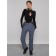 Semi -combinezone ski insulated female winter, size 42, blue color