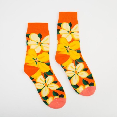 Minaku socks "Flowers", size 36-41 (23-27 cm)