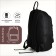 Youth backpack on lightning, 3 pockets, black color