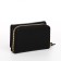 Women's wallet on the button, black color
