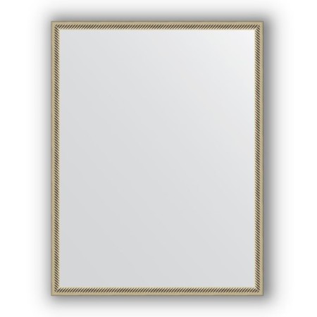 Mirror in the baguette frame - twisted silver 28 mm, 68 x 88 cm, EvoForm