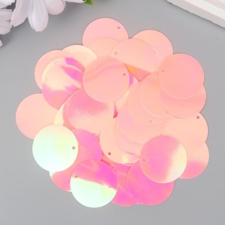 Sequins "circle" light pink set 30 g d = 2.5 cm-1