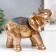 Souvenir Polystone "Golden Elephant in Blue Popone with Tasses" MIX 20x10.5x22 cm