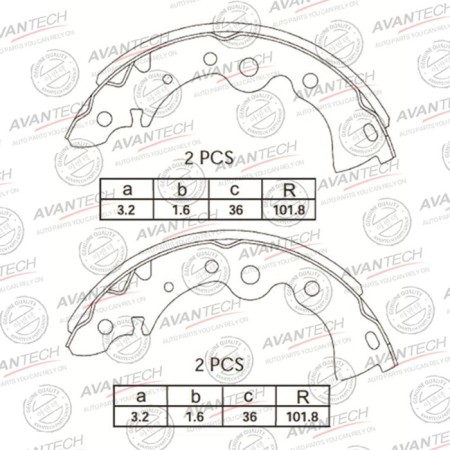Brave brake pads Avantech AVS0203