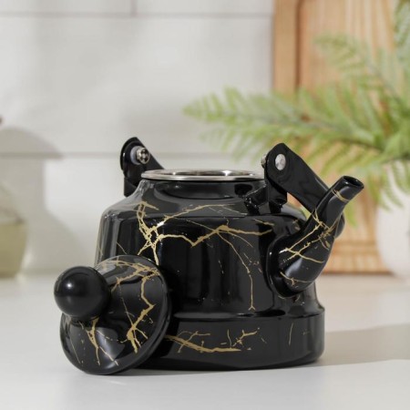 The enameled "element", 1.7 liters, induction, black color-1