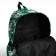 A backpack with a zipper, green color