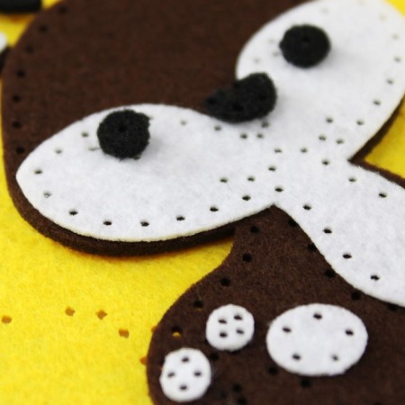 Set for creativity: a panel of felt on the hoarse "Olenenok"-3