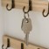 Klyuchnitsa tree 7 hooks "House, cute house. Key" White with gold 22x7x30 cm