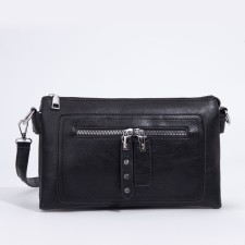 Bag Cross-Bodi with a zipper, black color