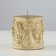 New Year's candle "Snowmen" 6.5x7, golden