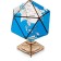 Designer Wooden 3D Ewa Globe Icosahedron with a secret (box, safe) blue