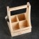 A box for a beer 19 × 18 × 30 cm with an opener, under 4 bottles, wooden