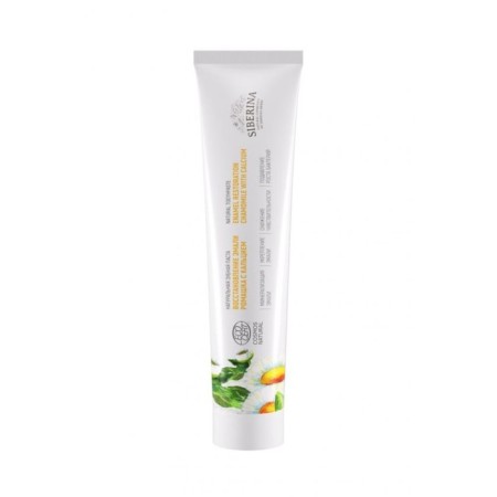 Natural toothpaste "Restoration of enamel. Chamomile with calcium ", 75 ml