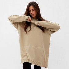 Jumper Women's Mist with a hood, beige, OneSize (44-48)