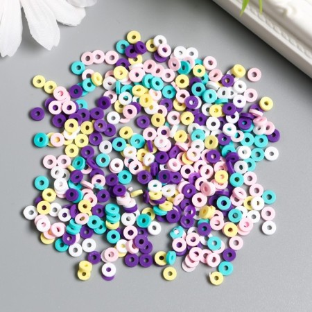 Beads for PVC Creativity "Ring of yellow-violet" set ≈ 330 pcs 0.1x0.4x0.4 cm