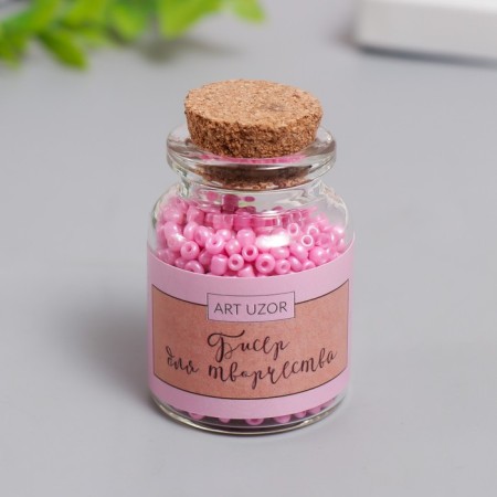 12/0 round beads in the bottle "French pink" 20 g