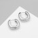 Earrings Metal "Chord" voluminous, silver color