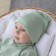 Hat with ears children's kinderlitto "crumbs of peas", age 3-6 months, 3 pcs