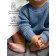 Sweater Knitted Children's Amarobaby Pure Love Buddy, height 92 cm, blue color