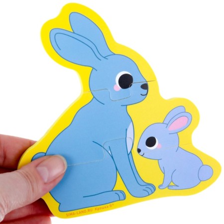 Soft puzzle for babies "Mom and kids", 5 puzzles, crumb I-8