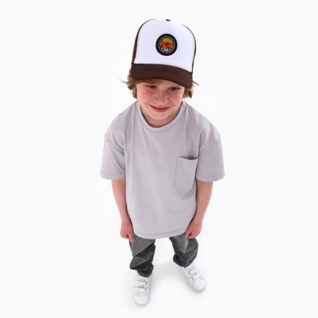 Baby cap for a boy Wild West, brown color, rr 52-54, 5-7 years old-12