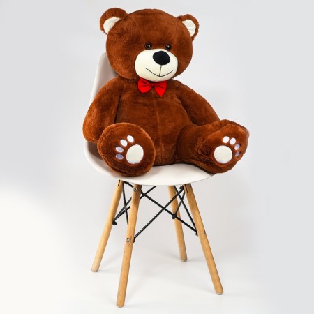 Soft toy "Bear", 70 cm, with a red bow-3