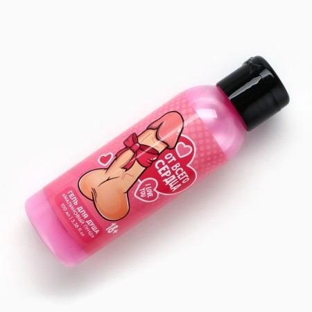 Shower gel “from the whole heart”, 100 ml, aroma raspberry punch, 18+, pure happiness-2
